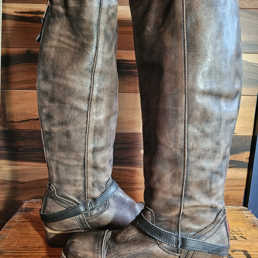 Freebird Roadey Women's Tall Boot-Black Size 9 - Picture 7 of 11